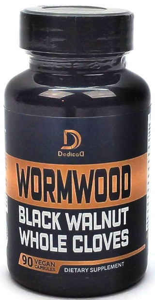 DedicaD Dietary Supplement Wormwood Black Walnut Whole Cloves Vegan 90 Capsules