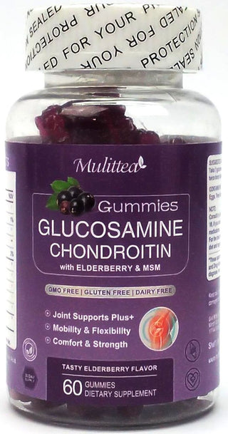 Mulittea Gummies Supplement Joint Support Glucosamine Chondroitin 60 Gummies