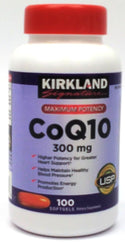Kirkland Signature COQ10 Supplement 300 mg Maximum Potencey Heart Support 100 Ct