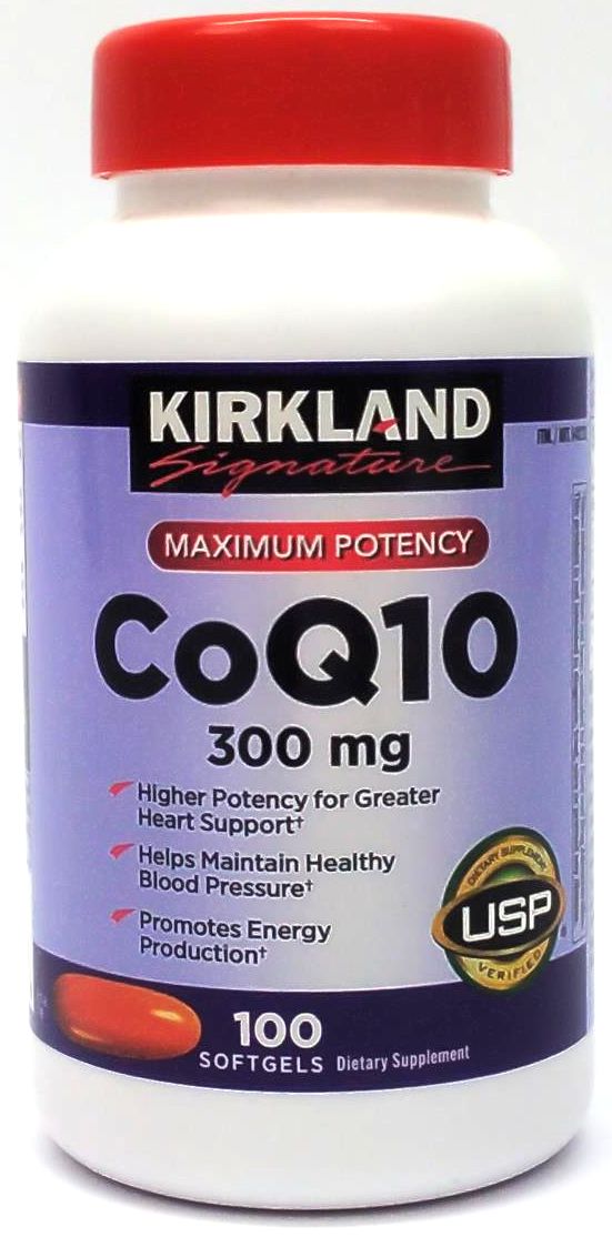 Kirkland Signature COQ10 Supplement 300 mg Maximum Potencey Heart Support 100 Ct