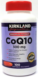 Kirkland Signature COQ10 Supplement 300 mg Maximum Potencey Heart Support 100 Ct