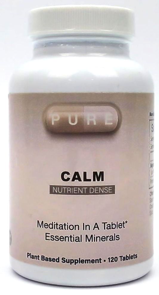 Pure Calm Nutrient Dense Supplement Meditation Tablet Essential Minerals 120 Ct