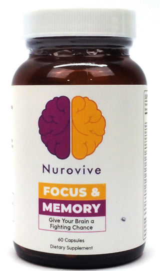 Focus & Memory Brain Health Supplement Clinically-Tested Formula -60 Capsules