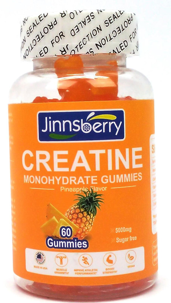 Creatine Monohydrate Gummies 5000mg Pineapple Muscle Growth Supplement - 60 Ct