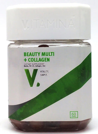 Vitamina Vitamin Gummies Beauty Multi + Collagen Supports Skin Health - 60 Count