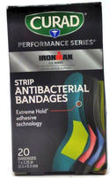 Curad Performance Ironman Antibacterial Bandages Extreme Hold Adhesive 20 Count