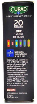 Curad Performance Ironman Antibacterial Bandages Extreme Hold Adhesive 20 Count