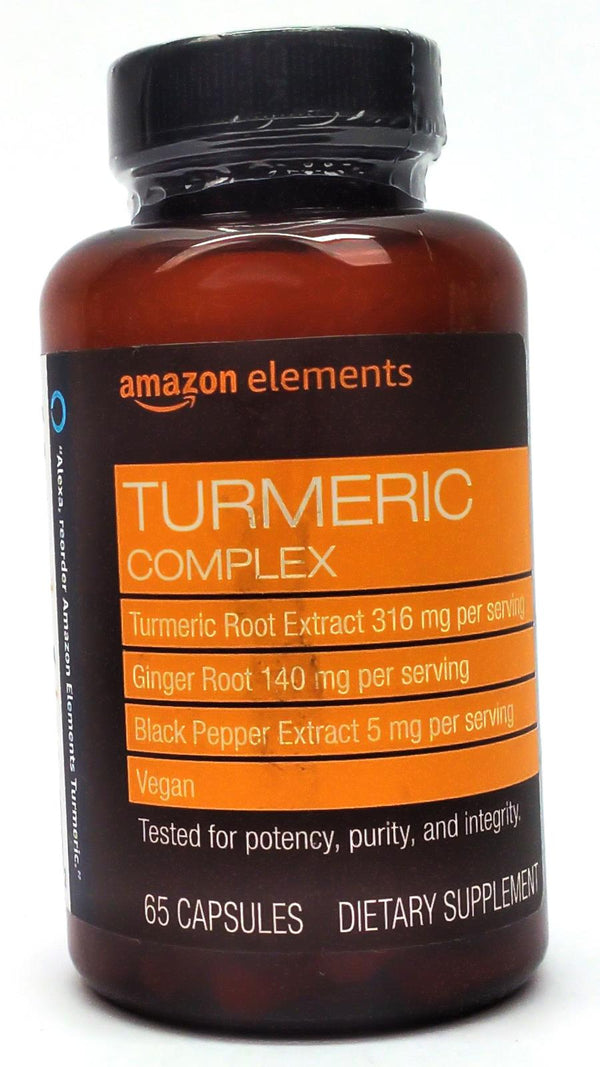 Amazon Elements Turmeric  Complex Dietary Supplement Joint Immune Health 65 Caps