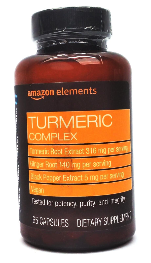 Amazon Elements Turmeric  Complex Dietary Supplement Joint Immune Health 65 Caps