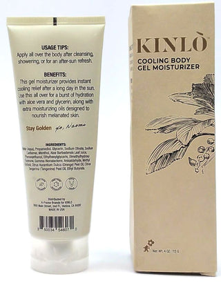 KINLO Cooling Body Gel Moisturizer with Soothing Aloe Vera and Glycerin 4 Oz