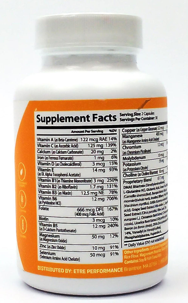 Etre Performance Brain Health Support Dietary Supplement - 60 Capsules