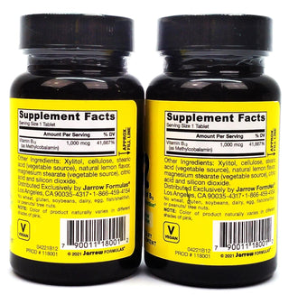 2-Pack B-12 Vitamin Methyl Jarrow Formulas Bioactive Tabs 50% off Clearance Sale