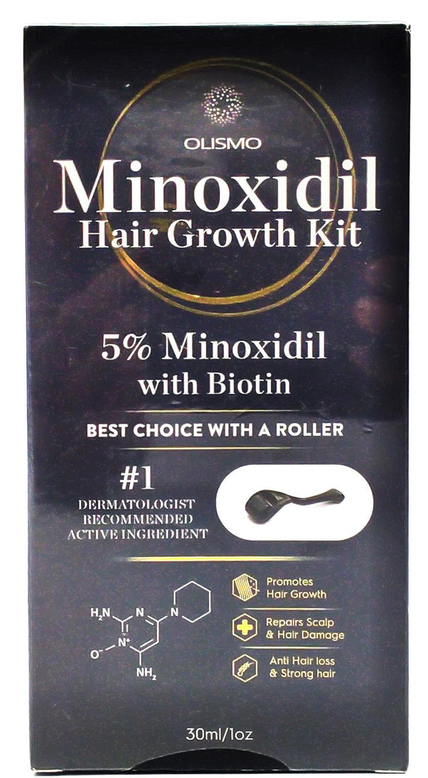 Minoxidil 5% with Biotin Hair Growth Kit OLISMO Anti Hair Loss Treatment - 30 ml