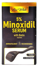 Lexi White 5% Minoxidil Serum with Biotin Hair Growth Treatment 2oz with Roller