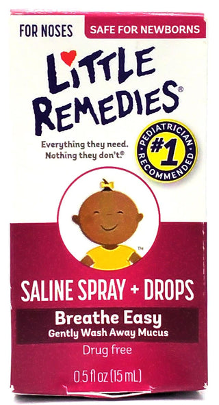 Little Remedies Saline Spray and Drops Safe for Newborns 0.5 fl oz