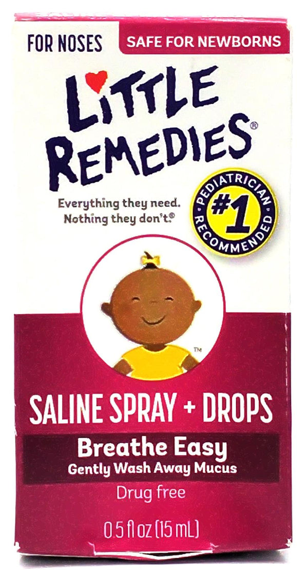 Little Remedies Saline Spray and Drops Safe for Newborns 0.5 fl oz