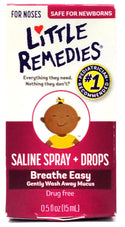 Little Remedies Saline Spray and Drops Safe for Newborns 0.5 fl oz