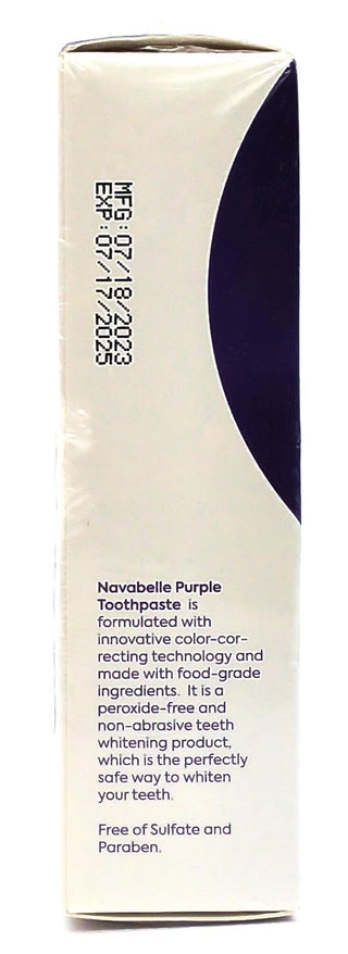 Navabelle Purple Toothpaste For Teeth Whitening Color Correction 1 fl oz