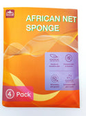 4 Pack Bath Sponge African Net Exfoliating Back Scrubber Body Wash Sponge