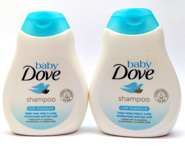 2 Baby Dove Shampoo Sensitive Rich Moisture Tear Free Hypoallergenic 200 ml