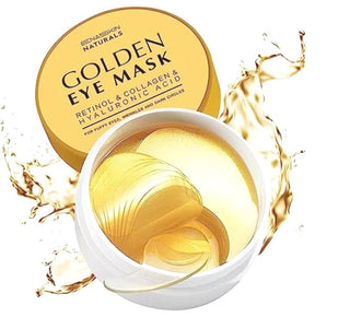 Enaskin Golden Eye Mask for Puffy Eyes Wrinkles & Dark Circles Golden 24K 30 Pcs