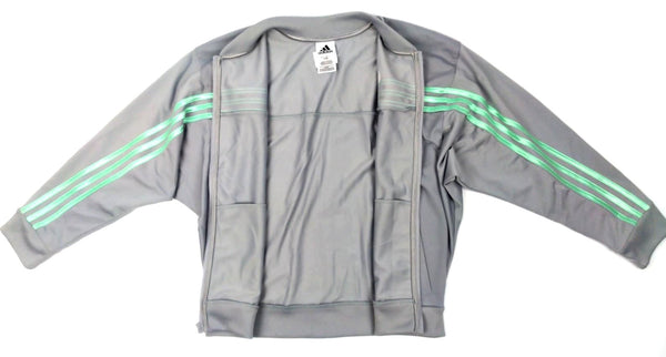 Adidas Girls' Tricot Jacket 3-Stripes Long Sleeve Onyx Clear Mint X-Large New