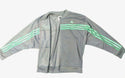 Adidas Girls' Tricot Jacket 3-Stripes Long Sleeve Onyx Clear Mint X-Large New