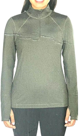 Lukka Lux Women's Athletic Shirt 1/4 Zip Long Sleeve Stretch Pullover Top New