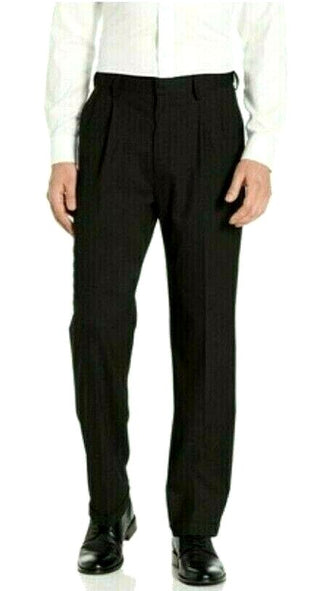 Signature Collection Men's Dress Pants Straight Fit Hidden Expandable Waistband
