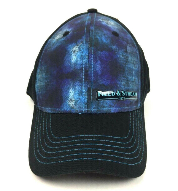 Field & Stream Trucker Cap Sublimated Hat Deep Blue Static Print Size L/XL New