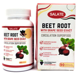 Salate Beet Root Capsules with Grape Seed Extract Blood Pressure Support - 90 Ct