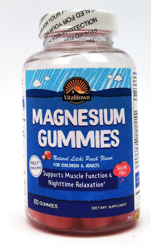 Magnesium Gummies for Kids & Adults Muscle Function Support 60 Count