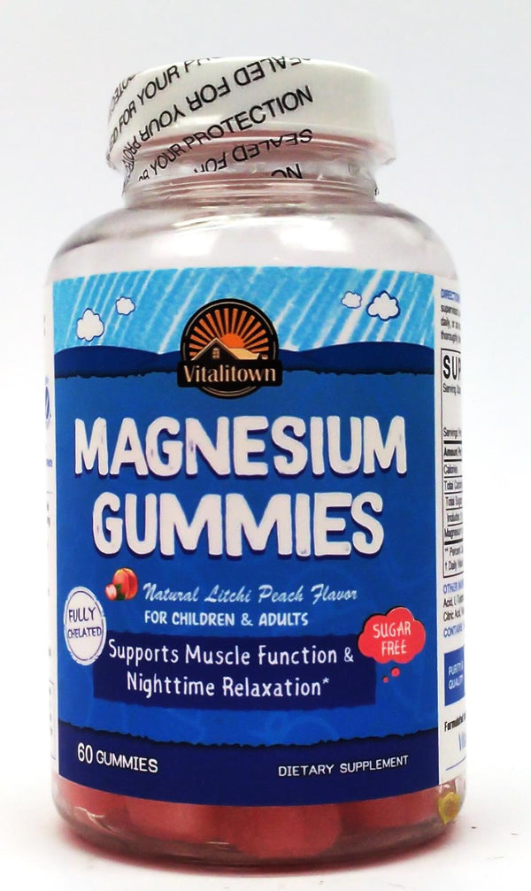 Magnesium Gummies for Kids & Adults Muscle Function Support 60 Count