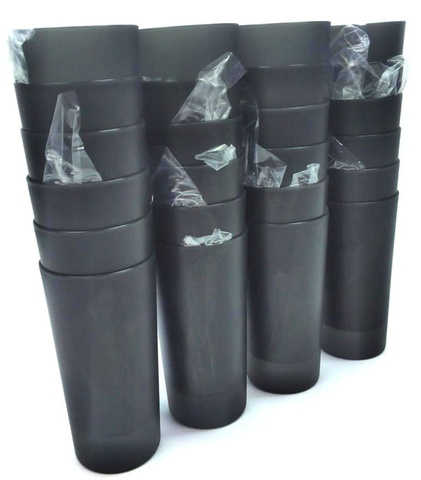 24 Set Plastic Tall Tumblers Microwave Safe BPA Free Room Essentials Black 26 oz