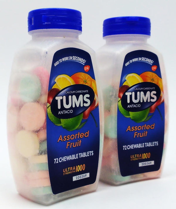 2 Pack Tums Ultra Strength Heartburn Relief Chewable Antacid Tablets - 72 Count