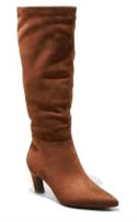 Women's Raye Tall Dress Boots A New Day Side Zippered Pointed Toe Dark Brown 11