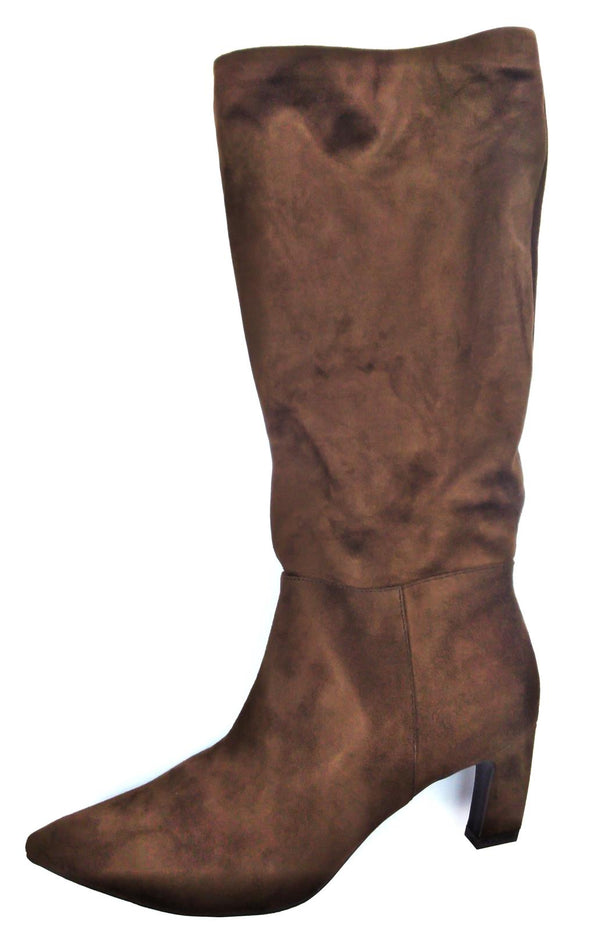 Women's Raye Tall Dress Boots A New Day Side Zippered Pointed Toe Dark Brown 11