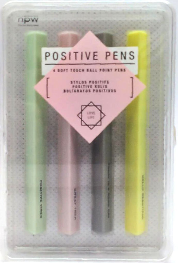 NPW Positive Ball Point Pens Soft Touch Stylus Tip Office Products Set of 4