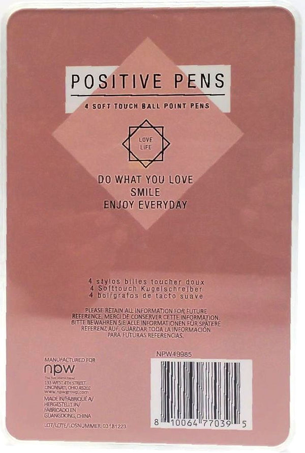 NPW Positive Ball Point Pens Soft Touch Stylus Tip Office Products Set of 4