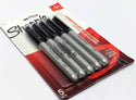 Sharpie Permanent Markers Fine Tip Art Stationery Quick Drying Black 5-Pack