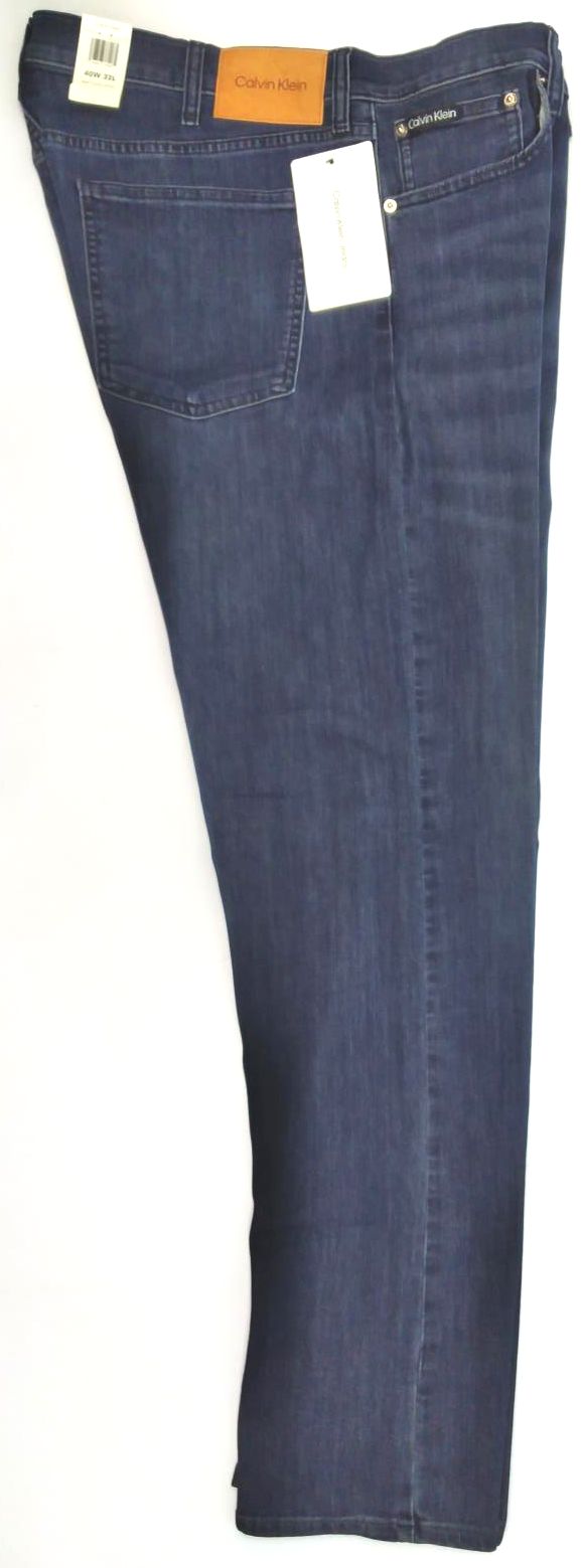 Calvin Klein Men's Jean Pants Slim Straight Classic Fit High Stretch Blue 40x32