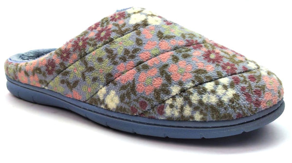Dearfoams Women's Indoor Outdoor Slippers Slide Machine Washable Easy on off