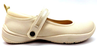 Jsport Women's Mary Jane Casual Shoes Outdoor Closed Toe Slip on Cream Size 6.5