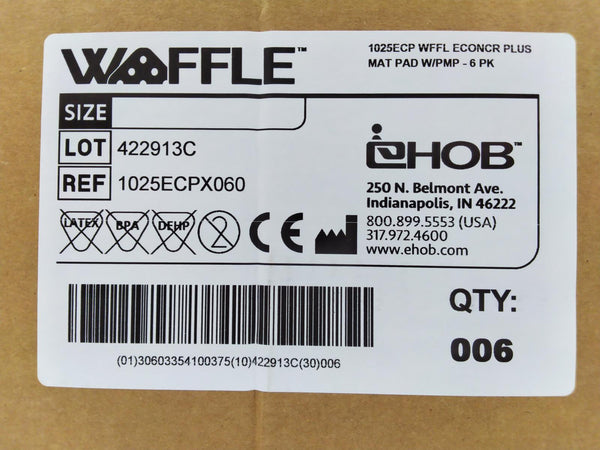 EHOB Waffle Econocare Plus Mattress Overlay Pad With Pump Single 76 X 34 X 3