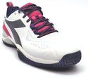 Diadora Women's Blushield Torneo 2 AG Tennis Shoes White Blue Pink Size 10