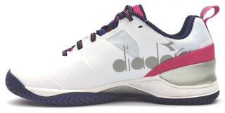 Diadora Women's Blushield Torneo 2 AG Tennis Shoes White Blue Pink Size 10