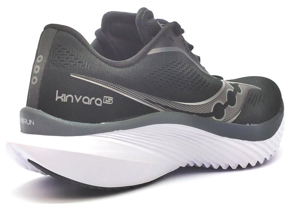 Saucony Kinvara 15 Women's Running Shoes Lace Up Black White Size 6.5 Medium