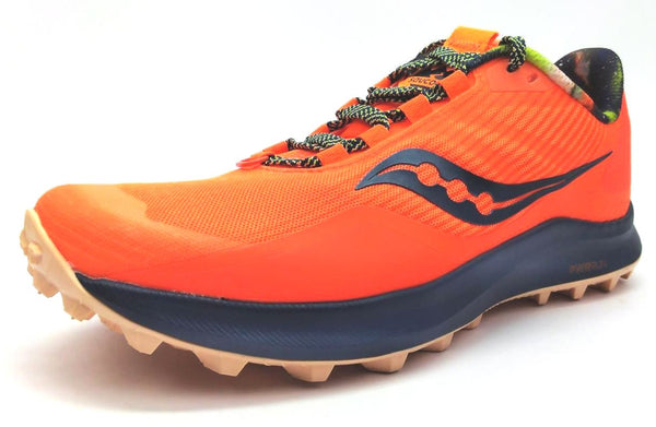 Saucony Women's Peregrine 12 Running Shoes Lightweight Lace Up Orange 8.5M