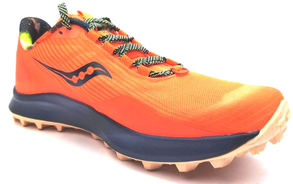 Saucony Women's Peregrine 12 Running Shoes Lightweight Lace Up Orange 8.5M