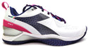 Diadora Women's Torneo 2 Tennis Shoes Blushield AG Lace Up White Blue Pink 9.5